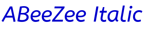 ABeeZee Italic 字体